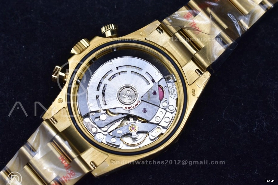 1:1 Bracelet QF Dial Edition 116508 Black Best Daytona on Diamonds YG V2 SH4130 1122